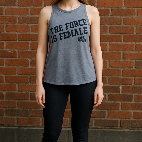 Nike Oversized Crop Tank Top Womens Small Racerback The Force is Female - Picture 1 of 5